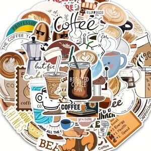 3/20$ Coffee Themed Sticker Pack (20)